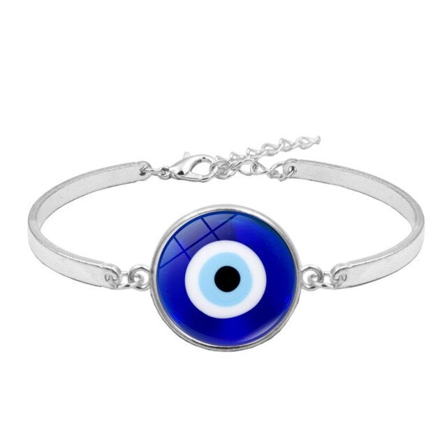 Bracelet Oeil Bleu Argent | Origine Grecque